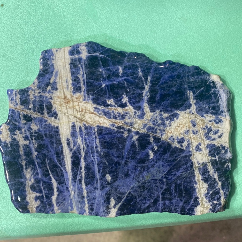 Sodalite Slab - collectible mineral - polished